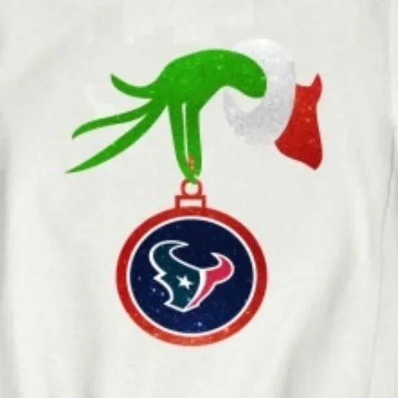 Houston Texans Grinch Merry Christmas NFL Football Holiday Sweatshirt Unisex 91 - Picture 2 of 5